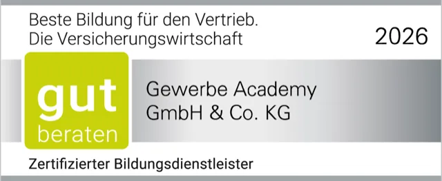 gut beraten — Weiterbildung in der Versicherungsvermittlung, Siegel 2026